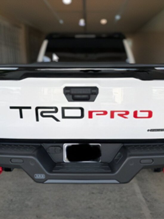 Advanced Trims Other - GLOSS BLACK / MATTE RED Tailgate Letters for TACOMA TRD Pro 2022-2025 NOT VINYL